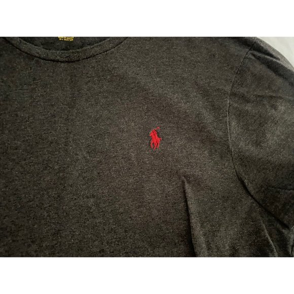 Polo Ralph Lauren Shirt Men's XL Dark Grey Short Sleeve Crew Neck Cotton XL - Picture 2 of 4